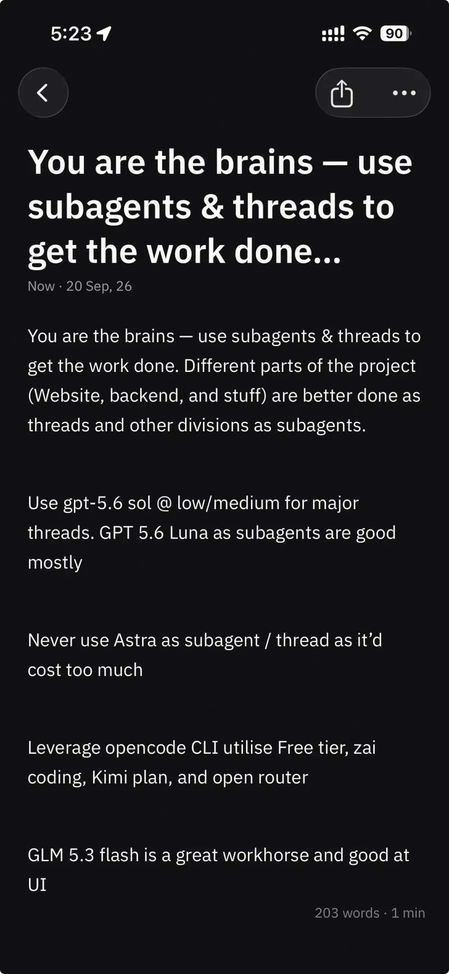 Noteasy in dark mode